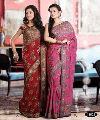 Hand work Wedding Party Designer saree (sari)